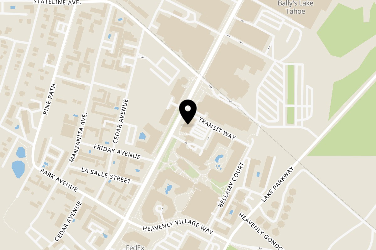 Map showing the location of Creative Crêpes on 4118 Lake Tahoe Blvd #7 in South Lake Tahoe